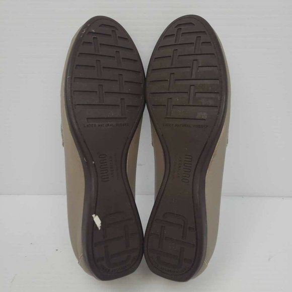 Munro American Womens Kimi Loafer Flat Shoes Beige Leather Horsebit 6.5 M New - Picture 11 of 16